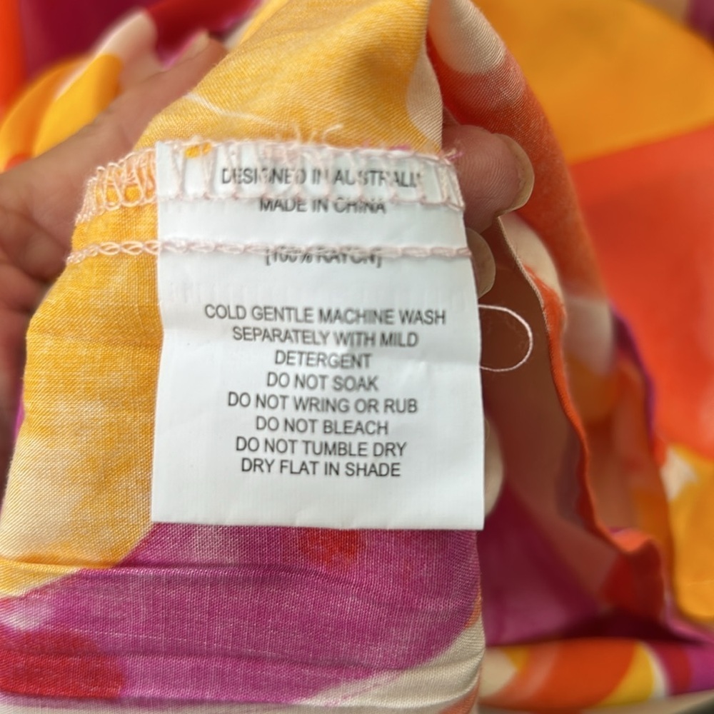 Anthropologie Abel the Label High Low Maxi Dress Wedding Guest Resortwear Sz M - Picture 6 of 8